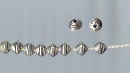 Thai Karen Hill Tribe Silver Beads BM085 (200 Beads)