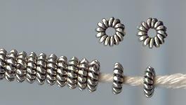Thai Karen Hill Tribe Silver Beads BM090 (200 Beads)