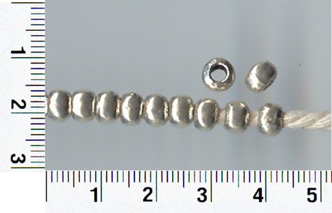 Thai Karen Hill Tribe Silver Beads Plain Round Bead BL038 (10 Beads)