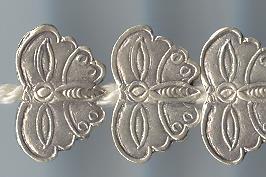 Thai Karen Hill Tribe Silver Beads Lovely Butterfly Beads BL463 (10 Beads)