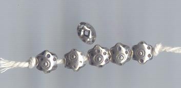 Thai Karen Hill Tribe Silver Beads BL771 (5 Beads)
