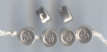 Thai Karen Hill Tribe Silver Beads BL775 (5 Beads)