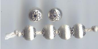 Thai Karen Hill Tribe Silver Beads BL785 (5 Beads)