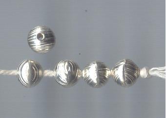 Thai Karen Hill Tribe Silver Beads BL792 (5 Beads)