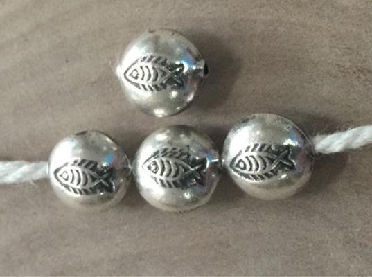 Thai Karen Hill Tribe Silver Beads BL892 (4 Beads)