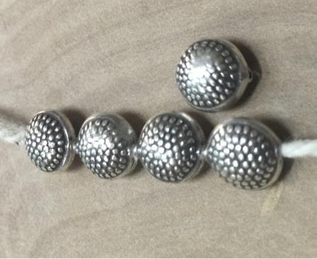 Thai Karen Hill Tribe Silver Beads BL895 (5 Beads)