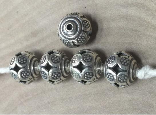 Thai Karen Hill Tribe Silver Beads BL912 (5 Beads)