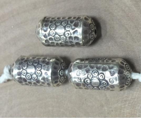 Thai Karen Hill Tribe Silver Beads BL957 (5 Beads)