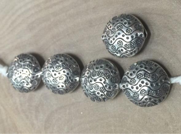 Thai Karen Hill Tribe Silver Beads BL960 (5 Beads)