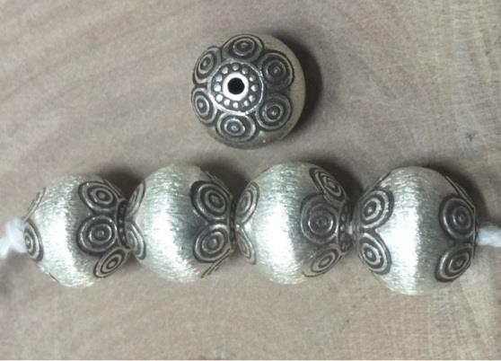 Thai Karen Hill Tribe Silver Beads BL974 (5 Beads)
