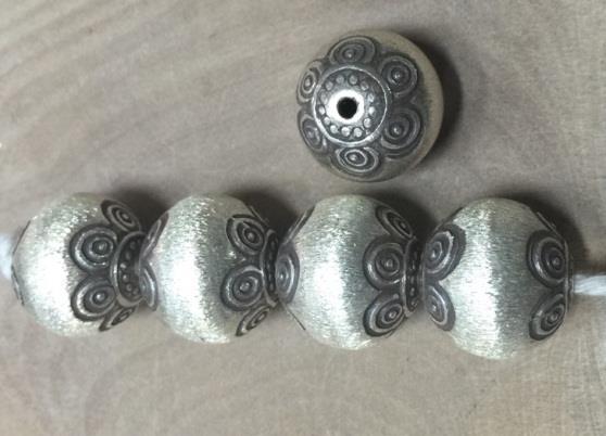 Thai Karen Hill Tribe Silver Beads BL975 (5 Beads)