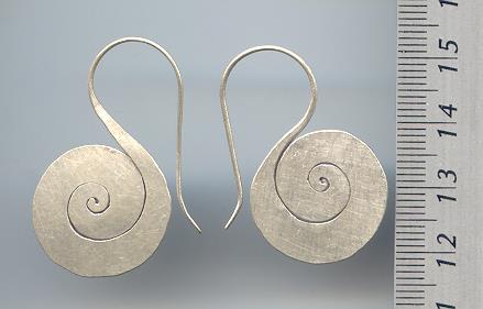 Thai Karen Hill Tribe Silver Plain Cone Earrings ER012 