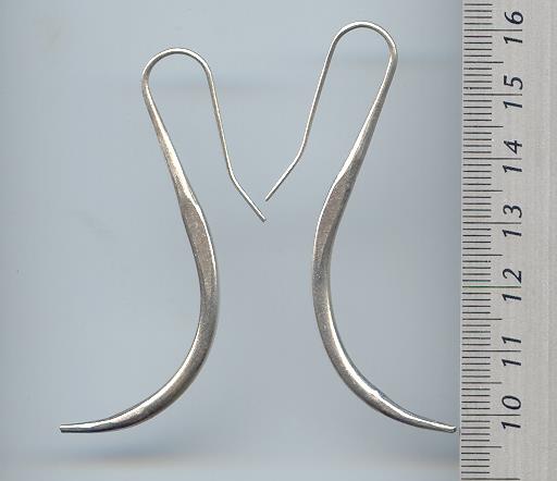 Thai Karen Hill Tribe Silver Spiral Triangle Earrings ER027 
