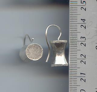 Thai Karen Hill Tribe Silver Hourglass Brushed Earrings ER042 