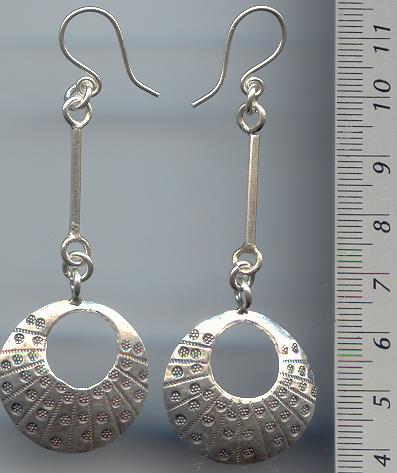 Thai Karen Hill Tribe Silver  Dew Drop With Hanging Stick Earrings ER046 