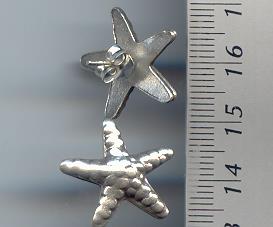 Thai Karen Hill Tribe Silver Star Fish Earrings ER054 