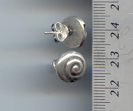 Thai Karen Hill Tribe Silver Sea Shell Earrings ER055 