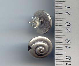 Thai Karen Hill Tribe Silver Sea Shell Earrings ER056 
