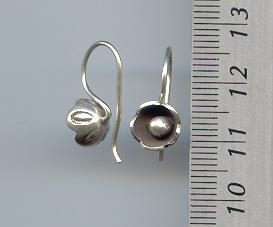 Thai Karen Hill Tribe Silver Little Flower Earrings ER059 