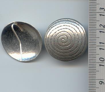 Thai Karen Hill Tribe Silver Printed Swirl Circular Earrings ER086 