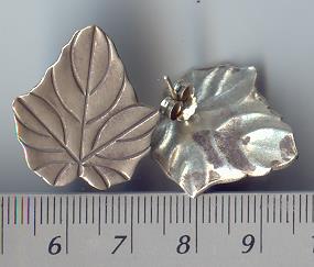 Thai Karen Hill Tribe Silver Leaf Earrings ER101 