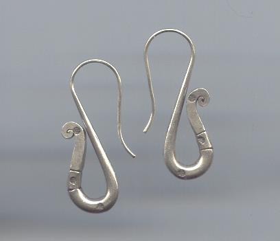 Thai Karen Hill Tribe Silver Dot Printed Spiral Earrings ER131 