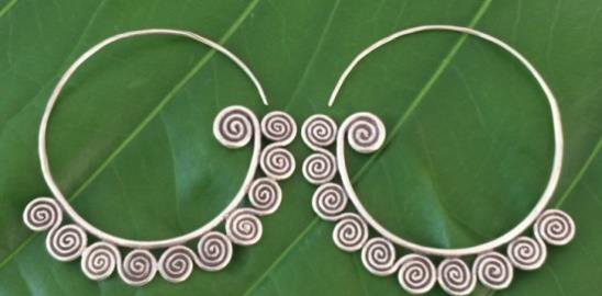 Thai Karen Hill Tribe Silver Earring ER334 