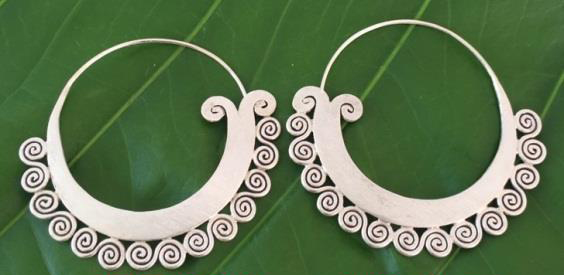 Thai Karen Hill Tribe Silver Earring ER335 