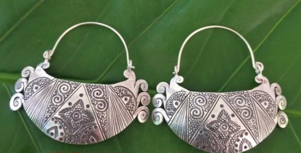 Thai Karen Hill Tribe Silver Earring ER417 