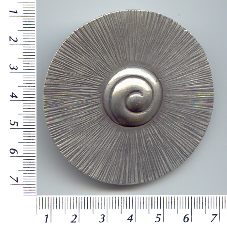 Thai Karen Hill Tribe Silver Sea Shell With Radius Circular Pendant NL024