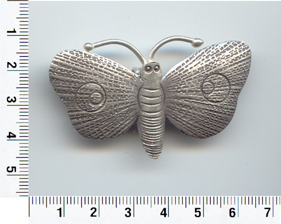 Thai Karen Hill Tribe Silver Printed Butterfly Pendant NL156
