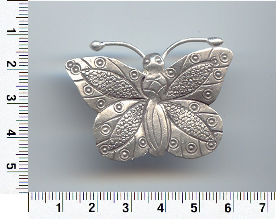 Thai Karen Hill Tribe Silver Printed Butterfly Pendant NL159
