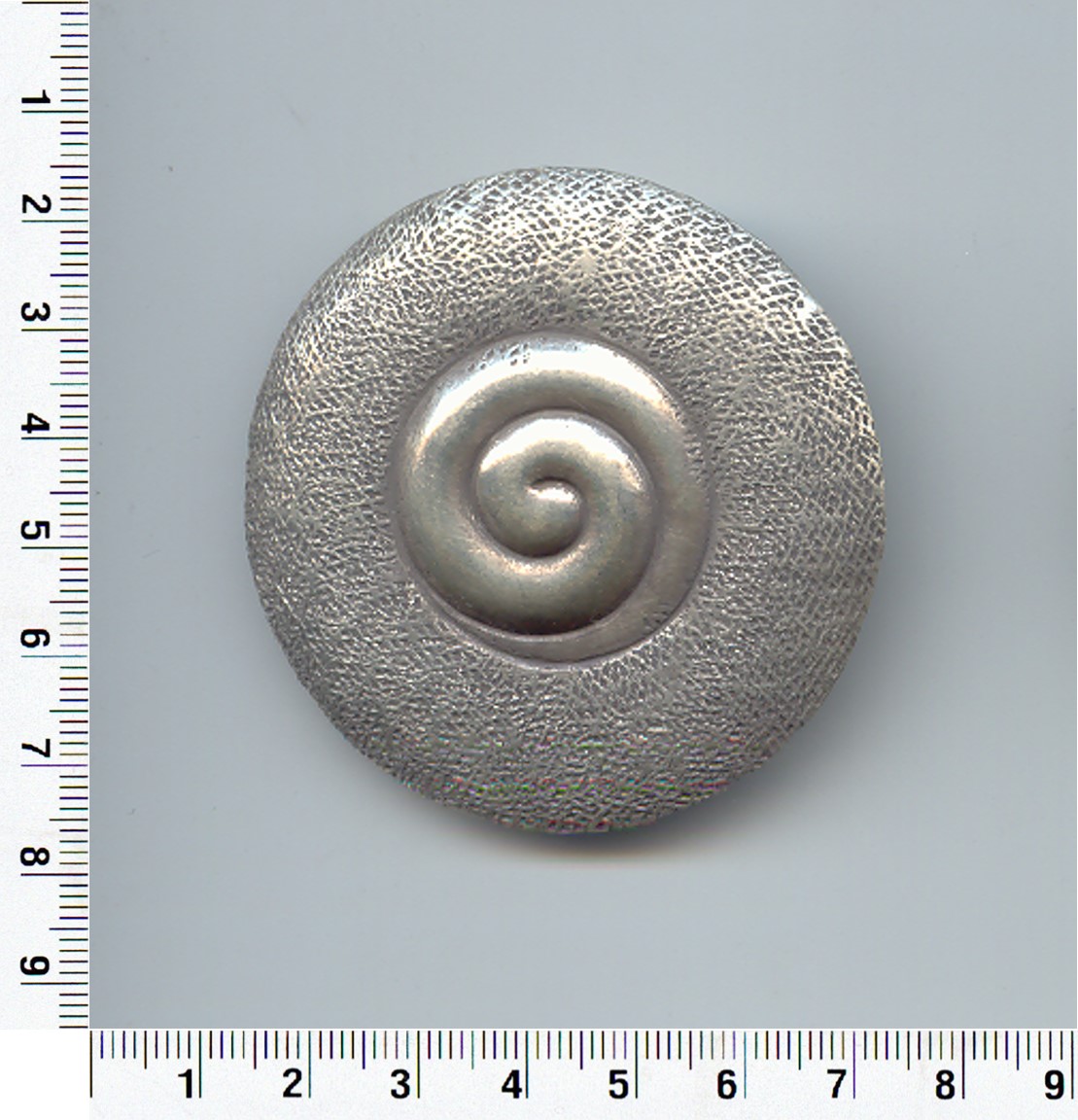 Thai Karen Hill Tribe Silver Sea Shell With Rough Circular Pendant NL193