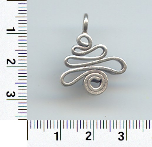 Thai Karen Hill Tribe Silver Pendants Coiled Swirl Charm NM001 