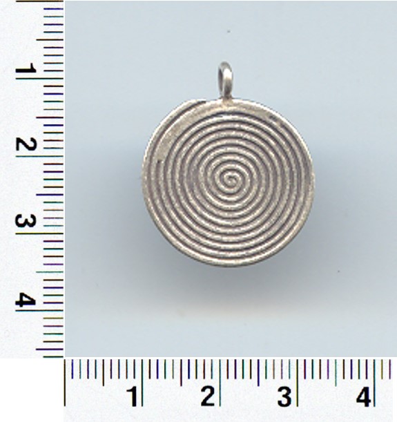 Thai Karen Hill Tribe Silver Pendants Spiral Charm NM007 