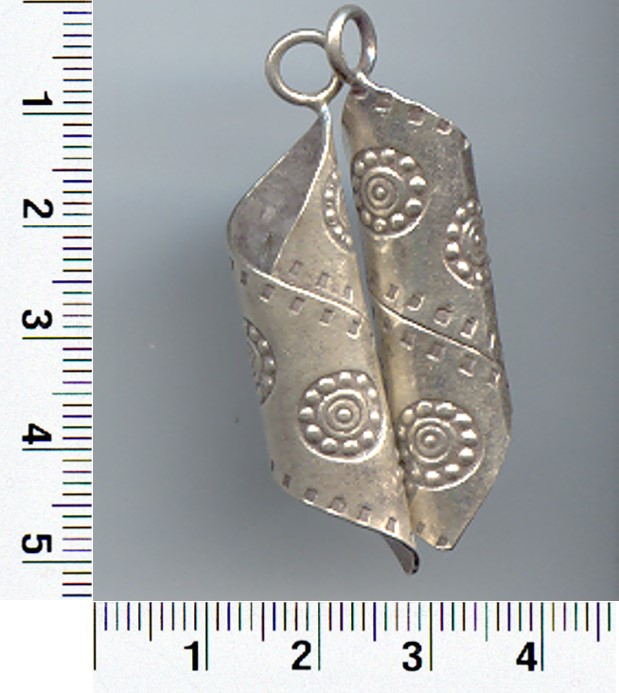 Thai Karen Hill Tribe Silver Pendants Printed Wrap Pendant NM033 