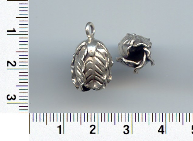 Thai Karen Hill Tribe Silver Pendants Chinese Cabbage Flower Charm NM053 
