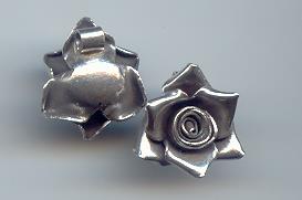 Thai Karen Hill Tribe Silver Pendants Cute Rose Flower Charm NM062 
