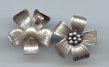 Thai Karen Hill Tribe Silver Pendants Sweet Flower Pendant NM076 