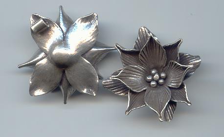 Thai Karen Hill Tribe Silver Pendants Lovely Flower Pendant NM086 