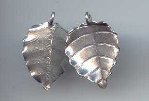 Thai Karen Hill Tribe Silver Pendants Leaf Charm NM093 
