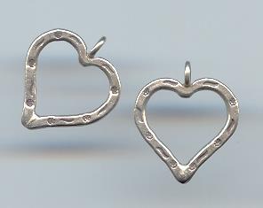 Thai Karen Hill Tribe Silver Pendants Daisy Printed Heart Pendant NM132 