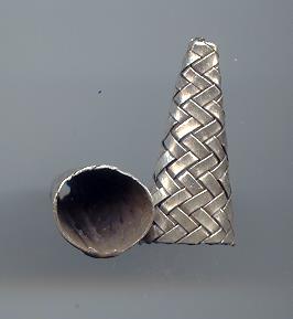 Thai Karen Hill Tribe Silver Pendants Woven Cone Pendant NM171 
