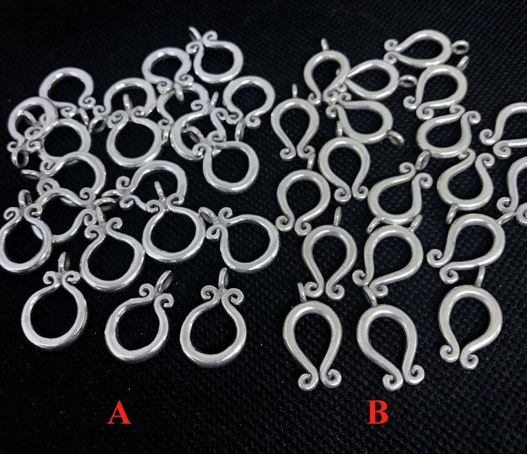 Thai Karen Hill Tribe Silver Pendants 20PD244 A (10 Beads)