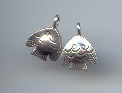 Thai Karen Hill Tribe Silver Little Fish Pendants NS044