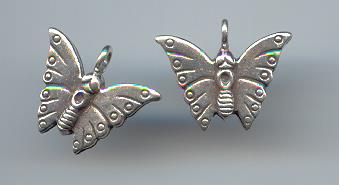Thai Karen Hill Tribe Silver Pendants Printed Butterfly Pendant NS129