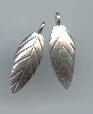 Thai Karen Hill Tribe Silver Pendants Little Long Leaf Pendants NS150