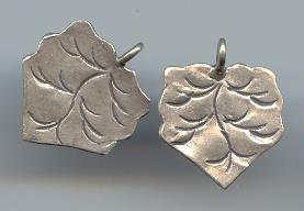 Thai Karen Hill Tribe Silver Pendants Little Leaf Pendants NS153
