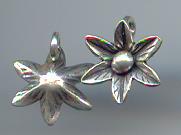 Thai Karen Hill Tribe Silver Pendants Cute Star Flower Pendants NS169