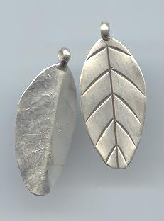 Thai Karen Hill Tribe Silver Pendants Little Long Leaf Pendants NS232